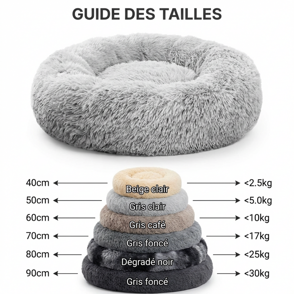 Panier Relaxant Premium pour Chien – Ultra Moelleux, Anti-Anxiété et Chauffant