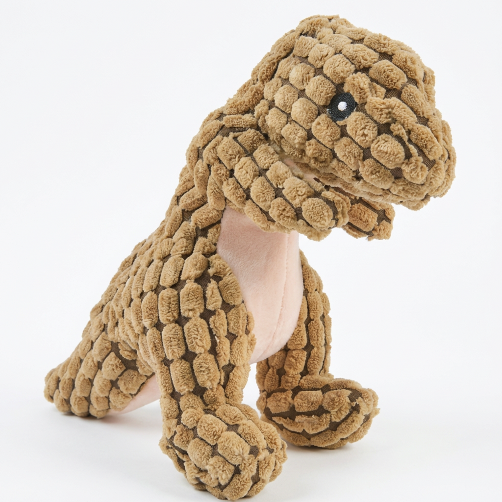 Jouets de dinosaure en peluche pour animaux de compagnie