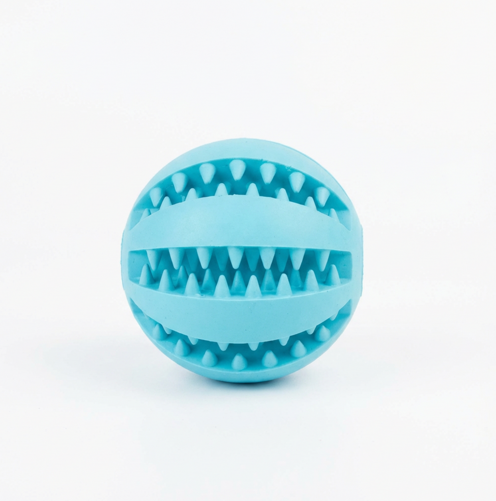 Balle jouet interactive en caoutchouc pour chien et chat