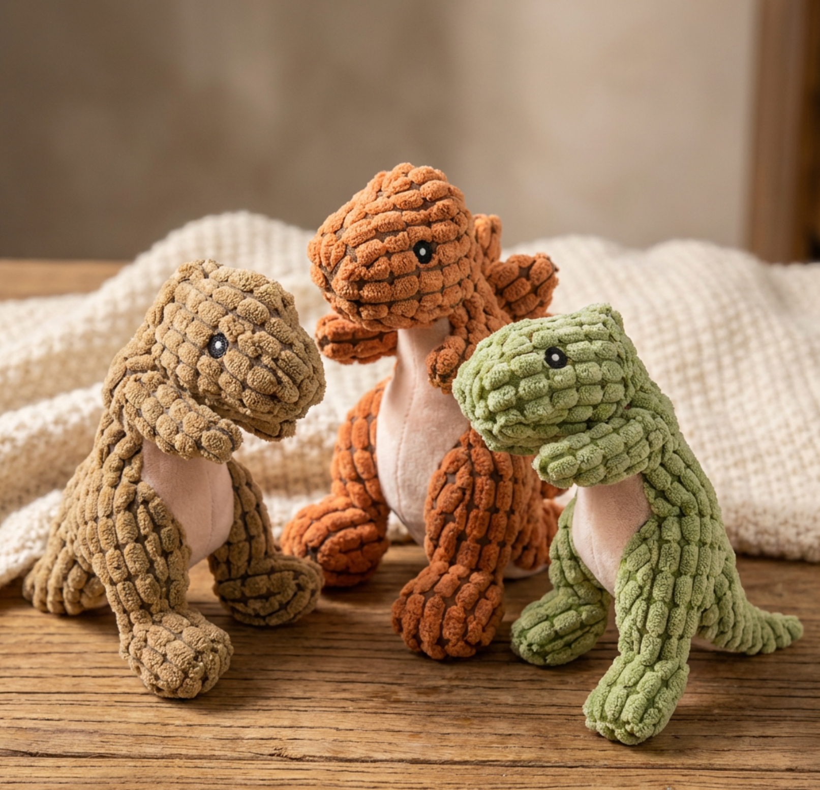 Jouets de dinosaure en peluche pour animaux de compagnie