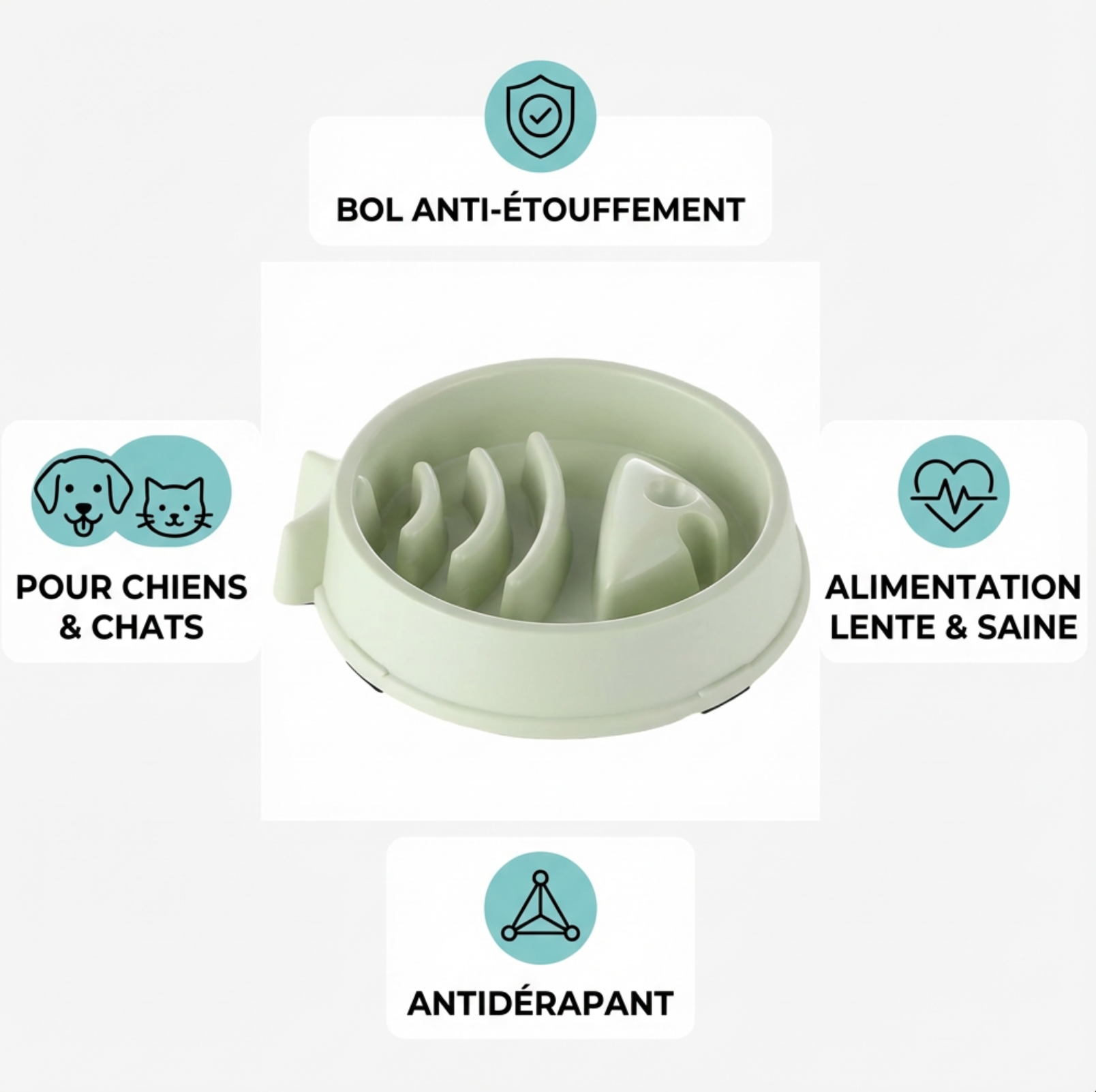 Bol de nourriture lente pour chien et chat